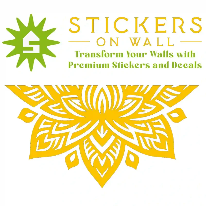 Arrow Mandala Wall Sticker Golden Yellow | Stickers on Wall
