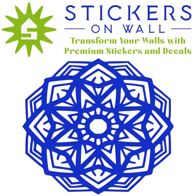 Facet Mandala Wall Sticker Brilliant Blue | Stickers on Wall