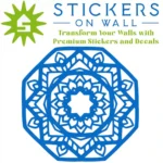 Knot Mandala Wall Sticker Azure Blue | Stickers on Wall