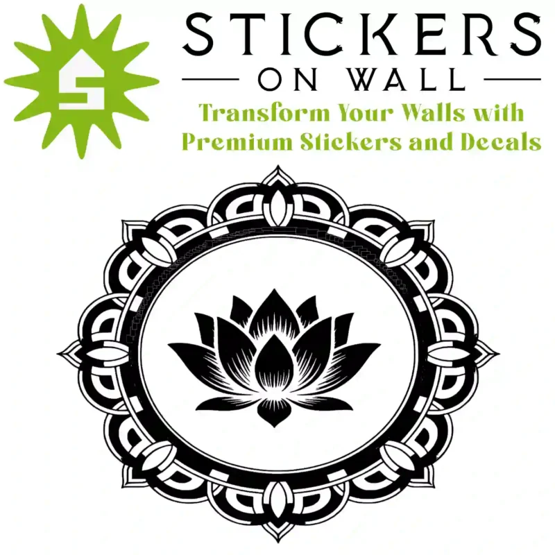 Lotus Emblem Wall Sticker Black | Stickers on Wall