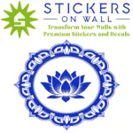 Lotus Emblem Wall Sticker Brilliant Blue | Stickers on Wall