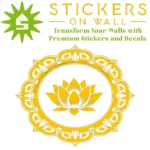 Lotus Emblem Wall Sticker Golden Yellow | Stickers on Wall