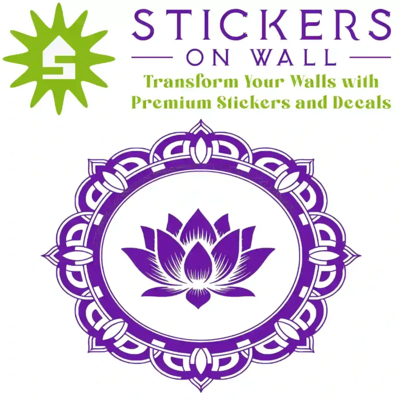Lotus Emblem Wall Sticker Perfect Purple | Stickers on Wall