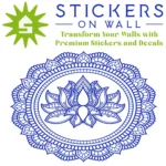 Lotus Medallion Wall Sticker Brilliant Blue | Stickers on Wall