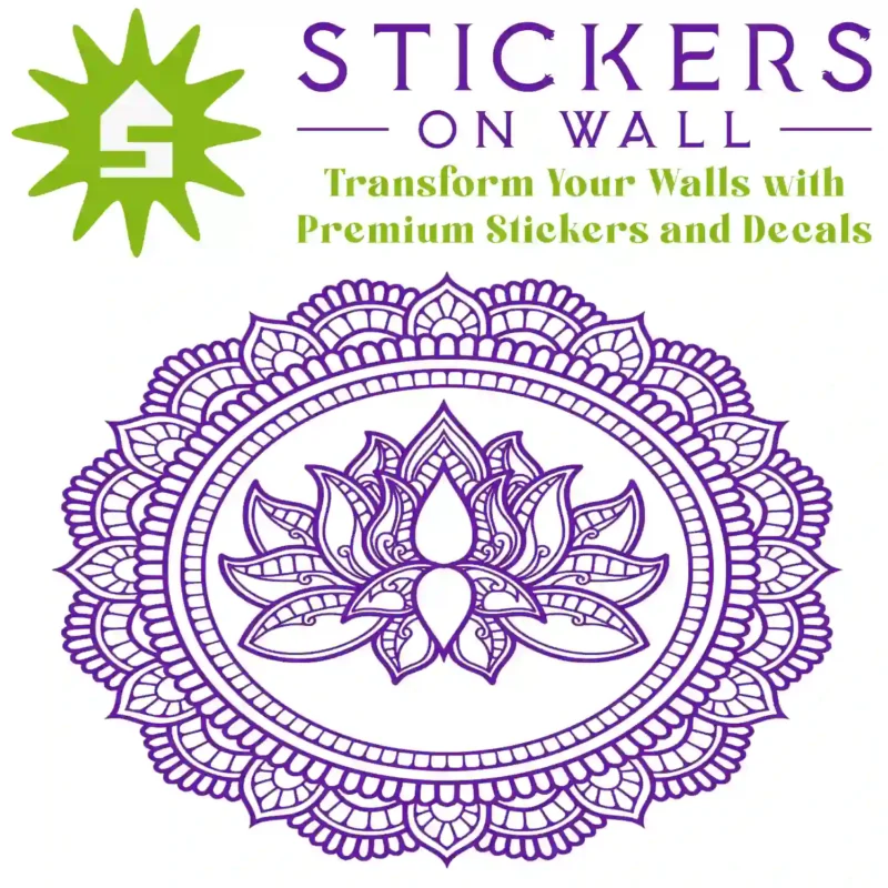 Lotus Medallion Wall Sticker Perfect Purple | Stickers on Wall