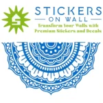Mehndi Mandala Wall Sticker Azure Blue | Stickers on Wall