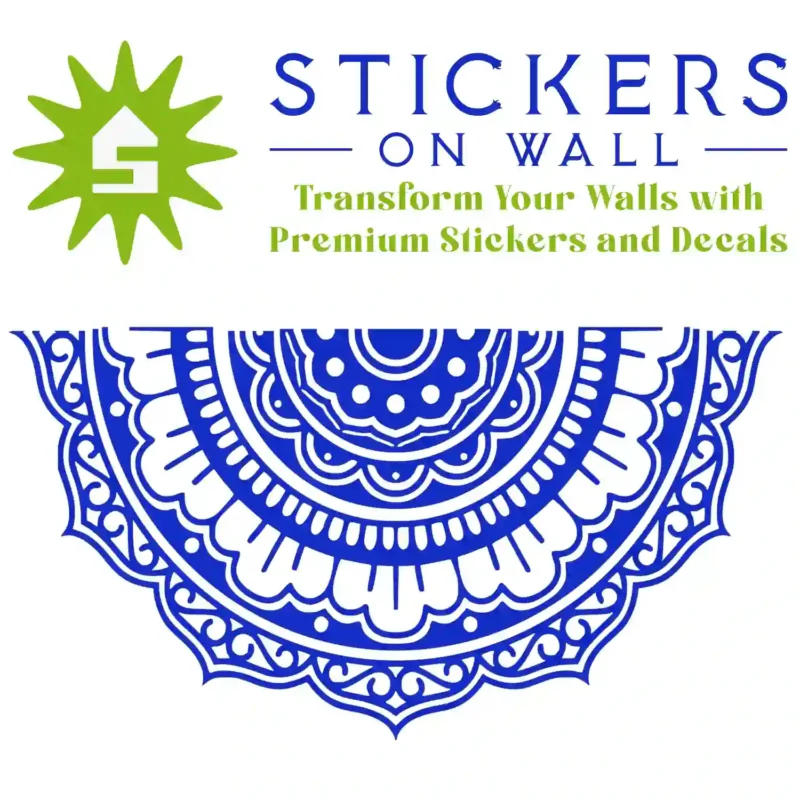 Mehndi Mandala Wall Sticker Brilliant Blue | Stickers on Wall