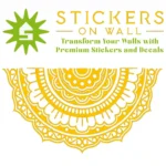Mehndi Mandala Wall Sticker Golden Yellow | Stickers on Wall