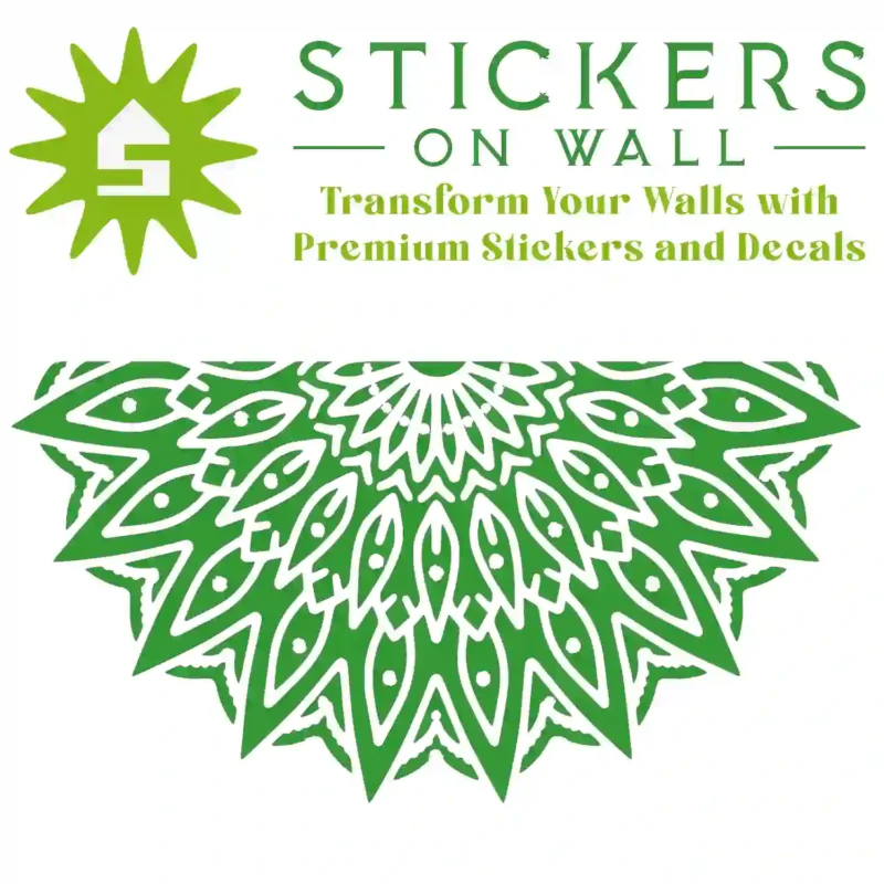Midnight Mandala Wall Sticker Mid Green | Stickers on Wall