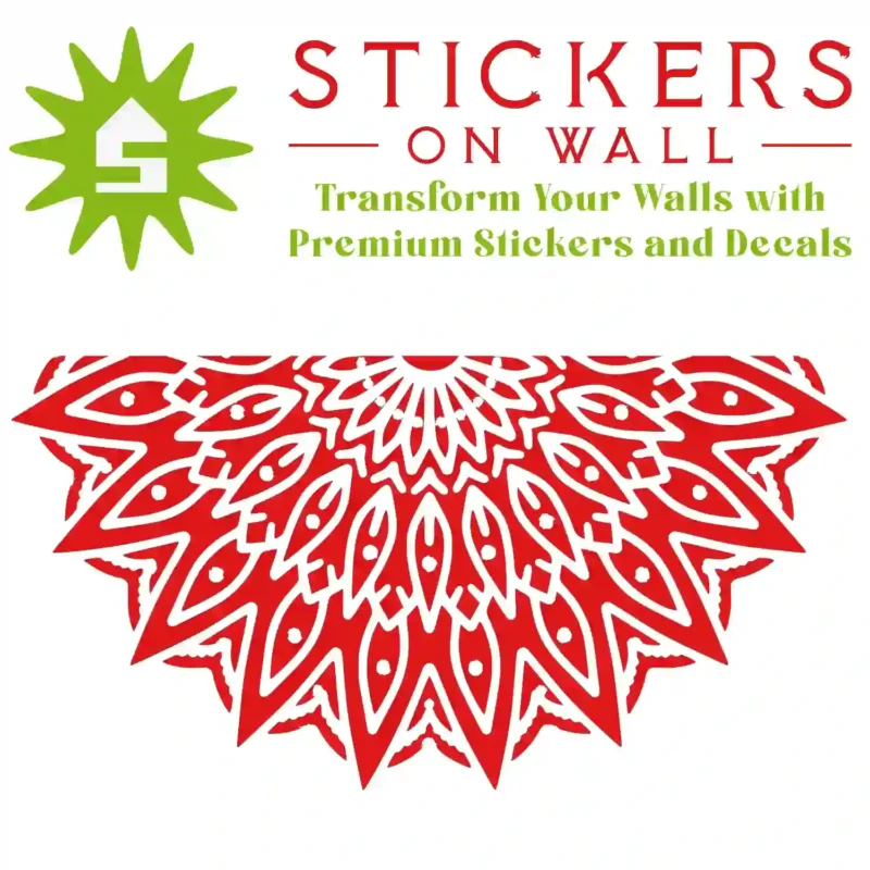 Midnight Mandala Wall Sticker Red | Stickers on Wall