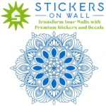 Moroccan Bloom Mandala Wall Sticker Azure Blue | Stickers on Wall