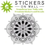 Moroccan Bloom Mandala Wall Sticker Black | Stickers on Wall
