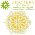 Moroccan Bloom Mandala Wall Sticker Golden Yellow | Stickers on Wall