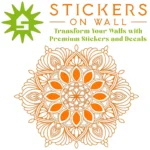 Moroccan Bloom Mandala Wall Sticker Orange | Stickers on Wall