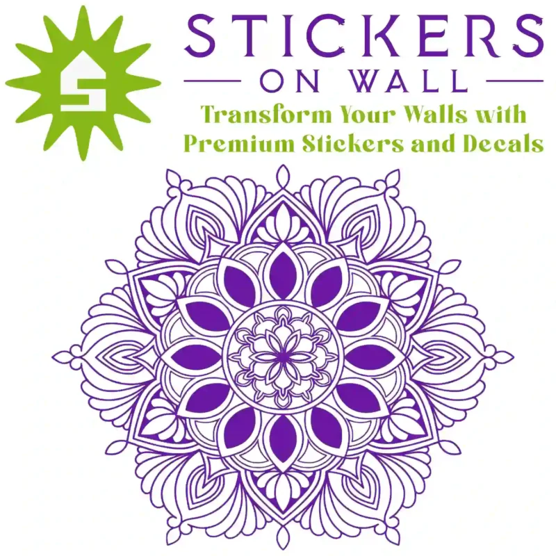 Moroccan Bloom Mandala Wall Sticker Perfect Purple | Stickers on Wall