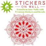 Moroccan Bloom Mandala Wall Sticker Red | Stickers on Wall