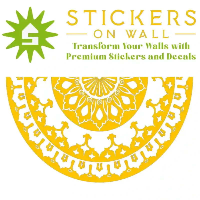 Moroccan Lotus Wall Sticker Golden Yellow | Stickers on Wall