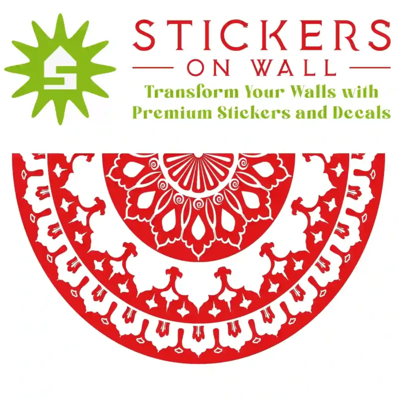 Moroccan Lotus Wall Sticker Red | Stickers on Wall