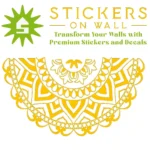 Ribbon Mandala Wall Sticker Golden Yellow | Stickers on Wall