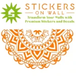 Ribbon Mandala Wall Sticker Orange | Stickers on Wall