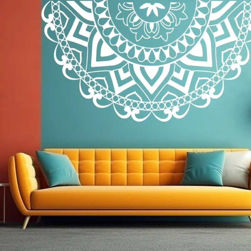 Ribbon Mandala Wall Sticker White | Stickers on Wall
