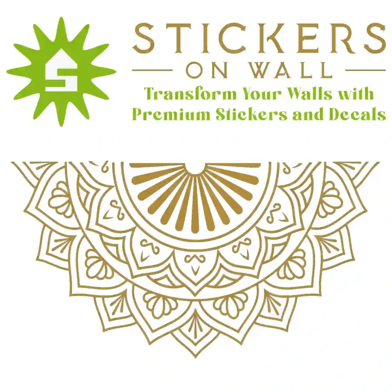 Sunrise Mandala Wall Sticker Gold | Stickers on Wall