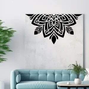 Tribal Mandala Wall Sticker Dark Black
