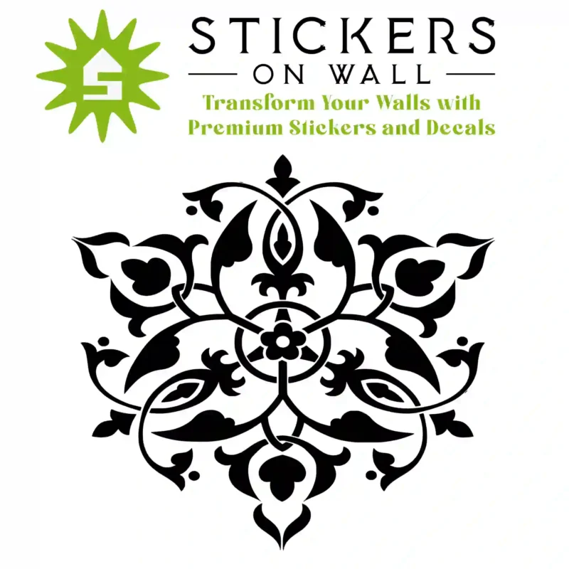 Moroccan Arabesque Wall Sticker Black | Stickers on Wall