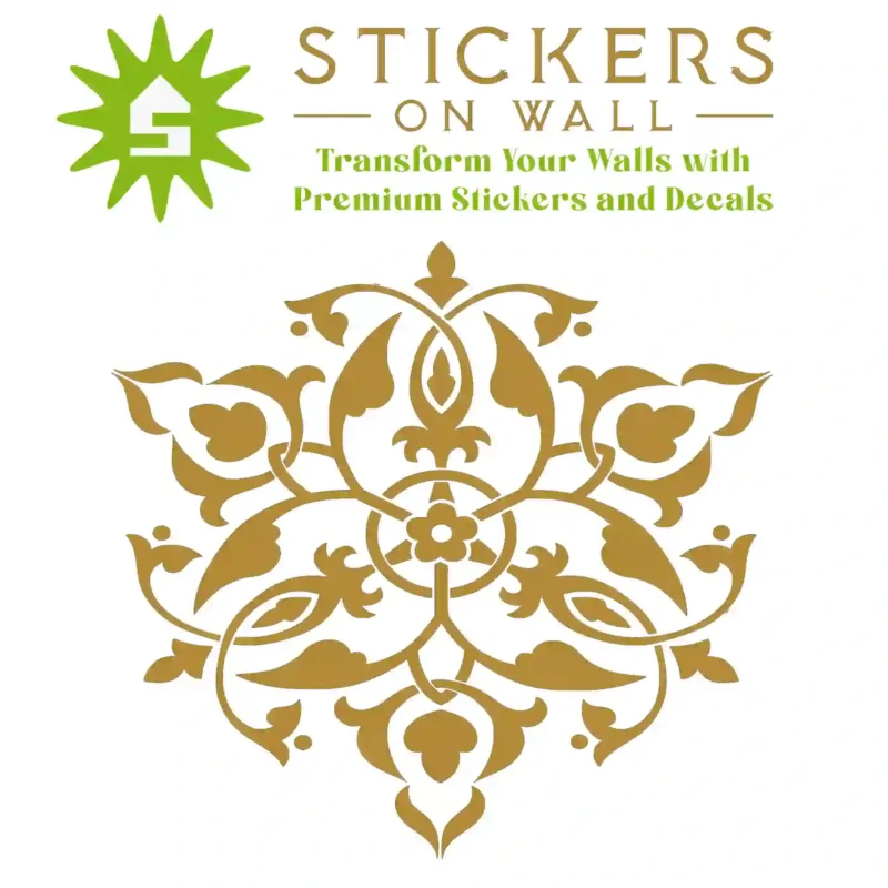 Moroccan Arabesque Wall Sticker Gold | Stickers on Wall