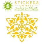 Moroccan Arabesque Wall Sticker Golden Yellow | Stickers on Wall Moroccan Arabesque Wall Sticker Golden Yellow | Stickers on Wall
