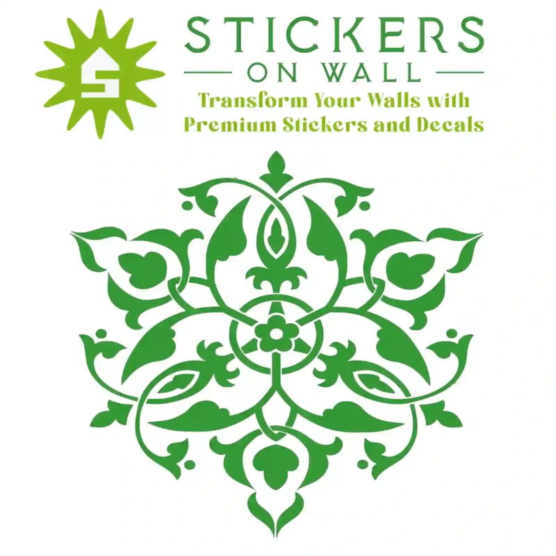 Moroccan Arabesque Wall Sticker Mid Green | Stickers on Wall