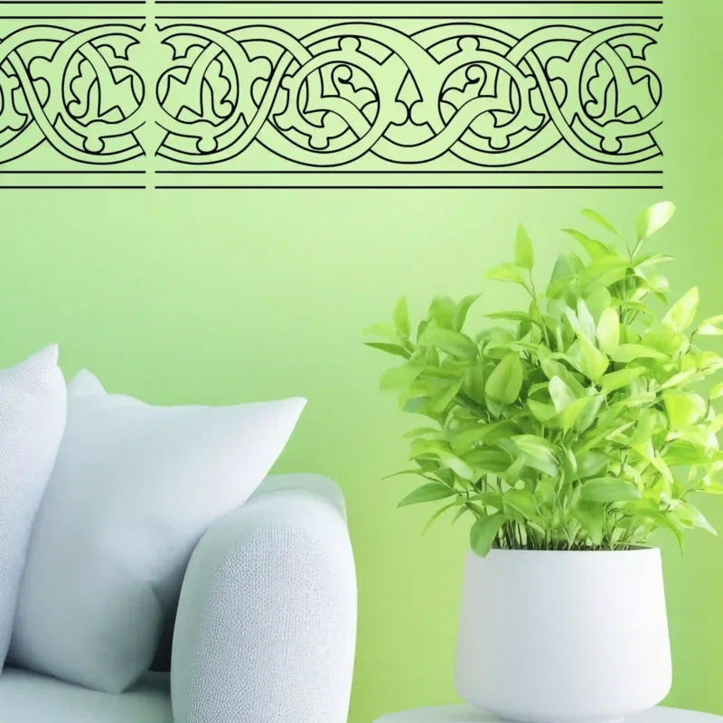 Moroccan Border Dark Black Wall Sticker | Stickers on Wall Moroccan Border Dark Black Wall Sticker | Stickers on Wall