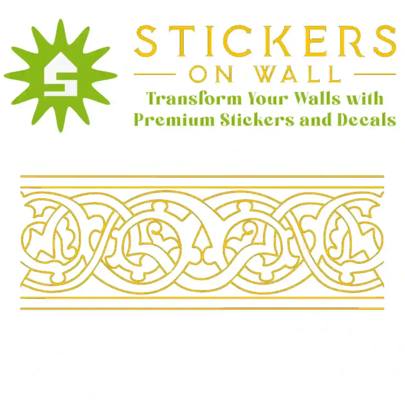 Moroccan Border Wall Sticker Golden Yellow | Stickers on Wall