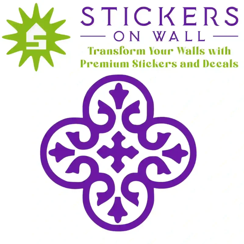 Moroccan Clover Wall Sticker Perfect Purple | Stickers on Wall