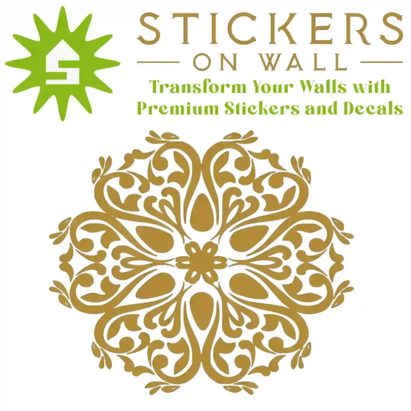 Moroccan Filigree Wall Sticker Gold | Stickers on Wall