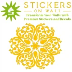 Moroccan Filigree Wall Sticker Golden Yellow | Stickers on Wall Moroccan Filigree Wall Sticker Golden Yellow | Stickers on Wall