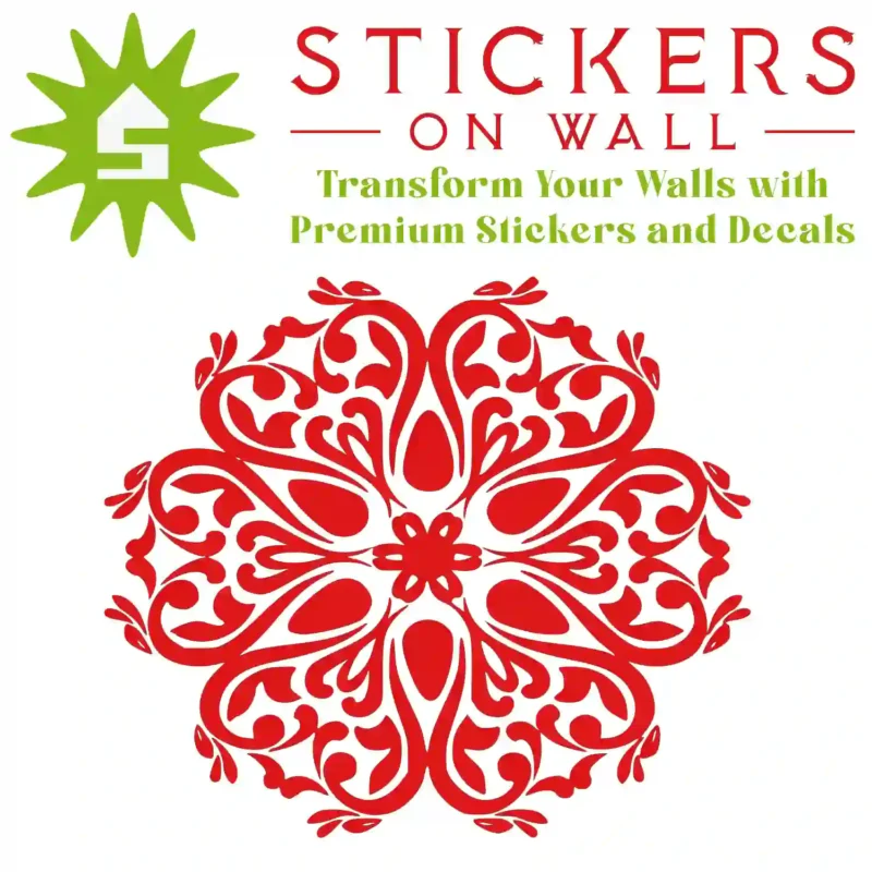 Moroccan Filigree Wall Sticker Red | Stickers on Wall