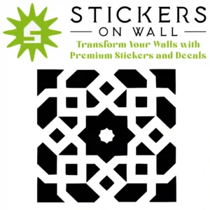 Moroccan Grid Wall Sticker Black | Stickers on Wall
