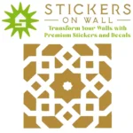 Moroccan Grid Wall Sticker Gold | Stickers on Wall