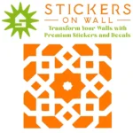 Moroccan Grid Wall Sticker Orange | Stickers on Wall