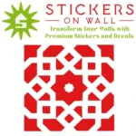 Moroccan Grid Wall Sticker Red | Stickers on Wall
