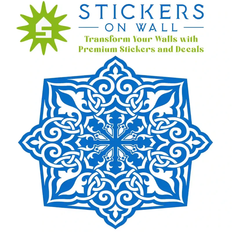 Moroccan Knot Wall Sticker Azure Blue | Stickers on Wall