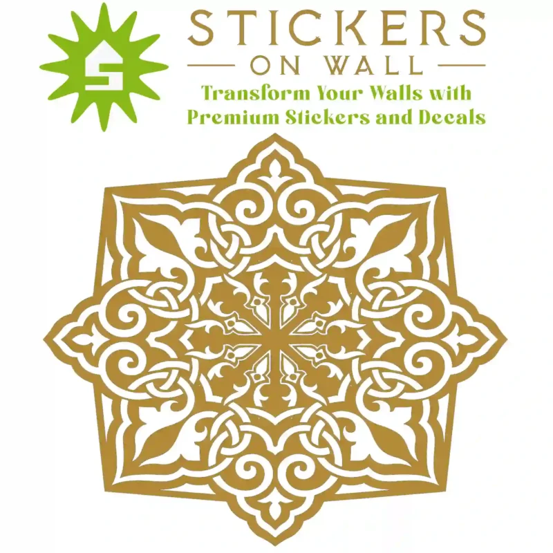 Moroccan Knot Wall Sticker Gold | Stickers on Wall