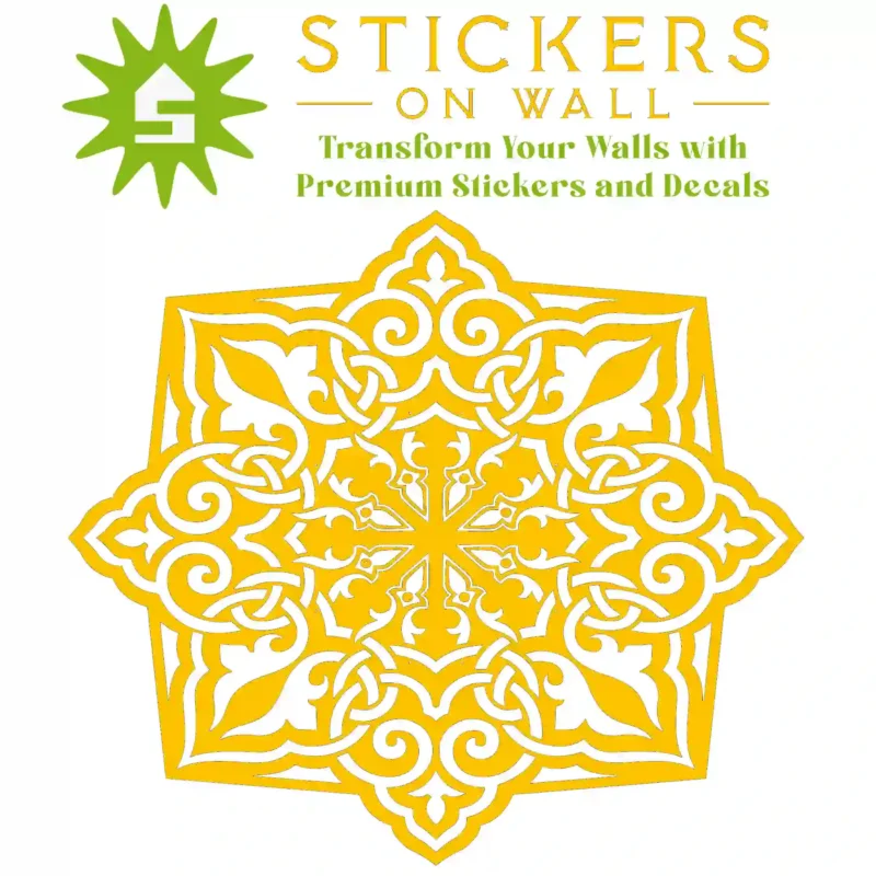 Moroccan Knot Wall Sticker Golden Yellow | Stickers on Wall