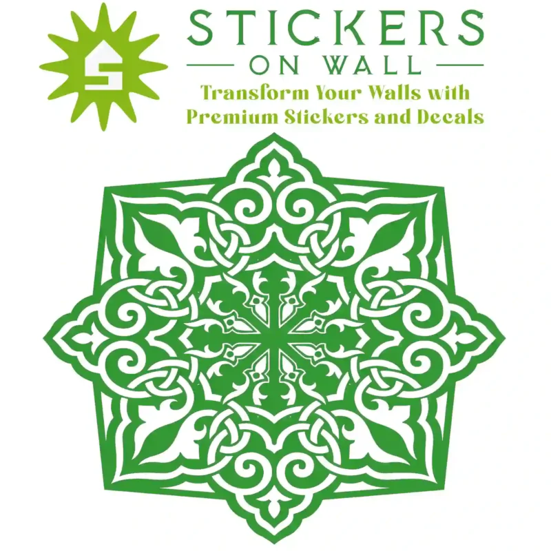 Moroccan Knot Wall Sticker Mid Green | Stickers on Wall