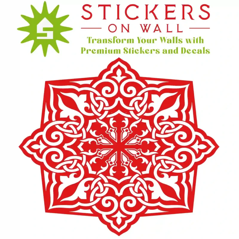 Moroccan Knot Wall Sticker Red | Stickers on Wall