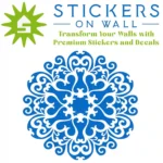 Moroccan Medallion Wall Sticker Azure Blue | Stickers on Wall Moroccan Medallion Wall Sticker Azure Blue | Stickers on Wall