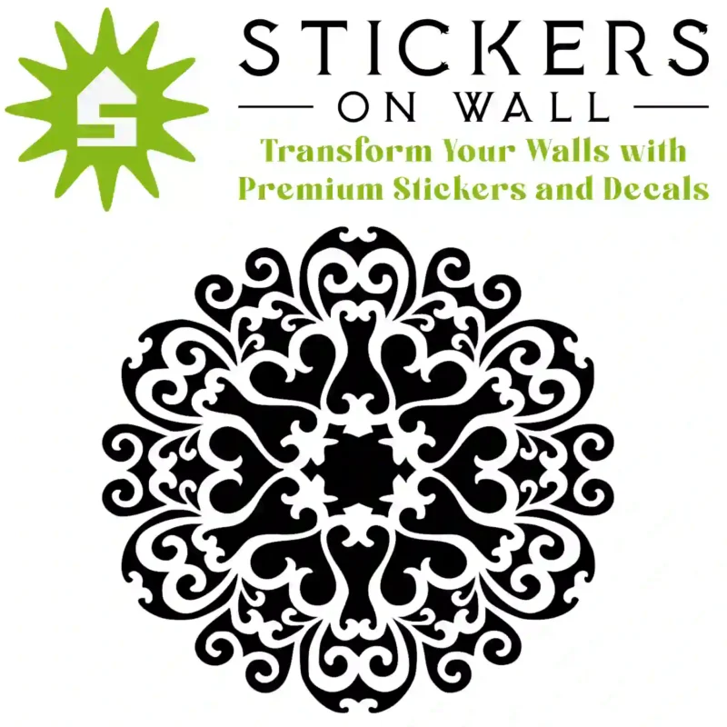 Moroccan Medallion Wall Sticker Black | Stickers on Wall