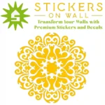 Moroccan Medallion Wall Sticker Golden Yellow | Stickers on Wall Moroccan Medallion Wall Sticker Golden Yellow | Stickers on Wall