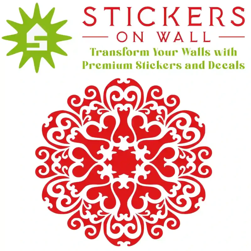 Moroccan Medallion Wall Sticker Red | Stickers on Wall
